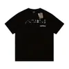 Дизайнерский высококачественный париж 23ss размытый теневой печатный унисекс модный летняя футболка с короткими рукавами для пар
