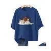 Plus-Größe Kleider Cott Sports Top Womens T-Shirt Hochwertige Luxusmarke Kawaii gedruckt Kurzarm Fi Kleidung 56qr Drop Lieferung Otnky