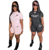 Trendy tracksuits van designer Womens Tracksuits Short Sleeve T-shirt +shorts tweedelige set Hot Diamond Short Sleved Shorts Set Home Outdoor Clothing For Women