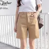 Jielur Leisure Корейский короткий женский стиль колледжа в стиле S-3XL Джинсовые шорты 5 Цветов Женщины Свободная мода Молодая базовая женщина 240418