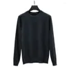 Heren truien kwaliteit licht zakelijk gebreide pullover mannen casual o-neck massief basic shirt tops mannelijke herenjuist vintage eenvoudige breien