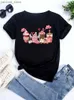 Koszulka damska Plus size Maycaur Women T-shirt t Koreańska moda kubek z drukiem graficzna żeńskie ubrania Walentynki Topy Lover T koszule Y240420