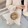 Shoulder Bags Luxury Diamond Clutch Bag For Women Basketball Football Shape Wedding Party Purse Mini Handbag Chain Evening FTB314