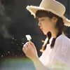 Japansk söt Raffia Woven Sun Hat Womens Summer Large Jazz Straw Hat Wide Brim Floppy Beach Hatshand-Woven Fashion Panama Hat 240412
