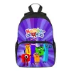 Backpacks 3D Numberblocks Backpack Boys Girls Schoolbag Primary Middle School Students School Bag Number Blocks Cartoon Anime Bookbag