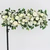 50100cm DIY Wedding Bloem Wall Decoratie Arrangement Leveringen Silk Peonies Rose Artificial Floral Row Decor Wed Arch achtergrond 240407