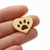 Ciondolo 5 pezzi/lotto stampato per cani Love Heart Charm per le coppie di gioielli fai -da -te che fanno accessori in acciaio inossidabile pendente all'ingrosso