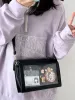 Bolsas pequenas iTabag mulheres novas 2023 verão japonês jk bolsa meninas mini bolsas de ombro transparentes bolsas de couro para couro para bolsas de corrente