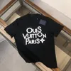 2 Paris Mens T-Shirts Europe France LETTRE LUXURIE PROMPINE GRAPHIQUE LOGO MASSE MESS