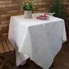 طاولة قطعة قماش بيضاء القطن الرعوي المائدة تطريز الغطاء غطاء القهوة