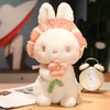 Pluszowa promocja zabawki dla zwierząt Plush Rabbit Pillow Toy z ręcznie kwiatową króliczką króliczką