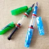 ペン自動インカブソービングペン透明樹脂ペン大容量インクストレージ噴水ペン0.5mm