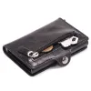 財布Zovyvol rfid Wallet Men Money Bag Mini Purse Male Aluminium Card Wallet Small Clutch Leather Wallet Thin Purse Carteras 2019