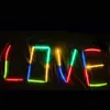 100pcs光るスティックバルク蛍光スティックダンスコンサートパーティーの小道具luminous love letters diy neon weddingクリスマスライト240407