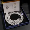 Prix en gros Silver Jewelry Factory Panyu hiphop glacé D Color Vvs Lab Diamond Cuban Link Chain Moisanite 14k Gold plaqué