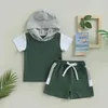 Clothing Sets Toddler Boys Hoodie Outfit Infant Baby 2Pcs Hooded Sweatshirt Tank Tops Drawstring Shorts Pant