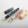 Pens Jinhao 100 Lanli Stone Fountain Pen New Color Color Centennial GoldenClip F Nibs School Supplies Office Writingギフトインクペン