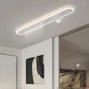 シャンデリアモダンなシンプルなLED天井シャンデリアスポットライトリビングルームの寝室長いストリップライトホーム屋内装飾照明ランプ