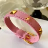 Модный розовый браслет женский кожаный браслет Light Luxury Nice Design Exquisite High Sense Bracelets ремень