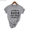 Women's T-Shirt Mas Amor Por Favor Print T-shirts Women Summer 2022 Graphic Ts Funny Shirts For woman tshirts Loose Crew Neck Harajuku Tops Y240420