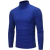 Abiti da uomo b3257 autunno inverno inverno maniche lunghe Turtleneck t-shirt top tops di colore maschio sottile