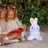 Verlichting Konijn Plush Toy Glowing Luminous Rabbit Plush Toys Gevulde dieren voor meisjes gloeien speelgoedkinderen Kerst verjaardag cadeau 240419