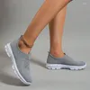 Casual Shoes Female Sneakers Women's Vulcanized Fashion Breathable Mesh Knit Gym Running Luxury Soft Sole