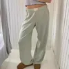 Women's Pants Solid Color Sweatpants Women Stylish Casual Wide Leg With Elastic Waist Pockets For Streetwear Lounge Wear