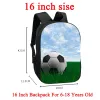 Backpacks Football Youth Sackepack Children's Soccely Imprimé Sac à école garçons Gambes Largecapity Sac de rangement Sac d'ordinateur Cadeau