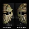 Accessoires Wronin Assault snel tactische helm en tactisch masker, multilens bril, bebouwde headset en defog fan, airsoft jagen