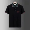 Designer Brand Fashion Polo Shirt 100% Cotton Black Men Korean broderi Casual Long Sleeve High End Tops Mänkläder