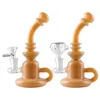 SEALT_CIGARETTE GB046 Verre colorée Bong DAB RIGNE FUMER PIPE D'AUTRÉE BULLAGE DE 18,5 cm