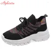 Casual schoenen ApHixta 2024 Platform Old Dad Women's Athletic Sneaker veter-up Sport Soft Sole Fashion Girl Ademend Walking Vrouw