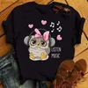 Kadın T-shirt Plus Boyut Maycaur Karikatür Baykuş Baskı Tişörtü Kadınlar Kawaii Grafik Gömlekleri Günlük Kısa Slved kadın T O-Neck Harajuku T-Shirts y240420