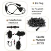 20Mroll 200 -LED Outdoor LED String Fairy Light Waterproof Black Cable Eu Wtyczka Garland Lampa Bożego Narodzenia Patio Wystrój ogrodu Oświetlenie 240409