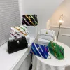 Сумки Rainbow Women Bags Color Stripe Clipe Clipting Crotemful Crossbody Messenger Bead Backwork Beald Bag Bead Leather Brand Designer