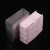 50 -stcs/Set Transparant White Pink Plastic Weven Packaging Box Fake Wimel Tray Storage Cover Single Case Custom 240407