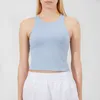 A-Le femme Yoga Sport Bras Rib Cropped Raceback Tank Sweetpops Portez des vêtements de sport actifs tous les jours sans couture