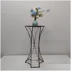 Décoration de fête 3 pcs acrylique maître de la pièce de table en cristal table centrales 80 cm pilier roads vase diy gouttes livraison maison jardin festi ott7p