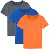 Kids Boys Girls Blank T-Shirt Toddler Plain Tops اطفال ثقيل القطن سميك مريح 3pcs 4pcs 5pcs 240410