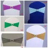 Party Wedding Cover Birthday Spandex Bands Elastic Chair Buckle Sash Decoration 17 Colors Available Th1167