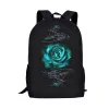 Bags Purple Gothic Rose Pattern School Bags for Girls Teenager Shoulder Backpack Trend College Student Casual Women Travel Bag