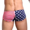 UNDUPTS YUFEIDA SEKSİ ERKEK BOWEAR BOXERS Amerikan Bayrak Boksör Şortları Kanallar Low Rise Slip Homme Panties Cueca Maskulina