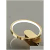 Wall Lamps Bedroom Light Luxury Corridor Long Strip Minimalist Living Room Electric Fan Background Drop Delivery Dhfga