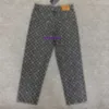 24SS Paris Italien Jeans Men's Purple Jeans Street Fashion Pocket Men Warm's Warm Women's Outdoor Wear Industry Jacquard Denim Pantal