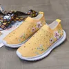 Casual schoenen dames dames strassbloemprint mesh sportsokken ademende buitengymnastiekloop tennis sneakers