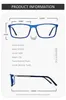 Zenottische verschreibungspflichtige Brille für Männer tr90 quadratische pochromische Myopie Optische Brille Anti Blue Light Progressive Eyewea 240416