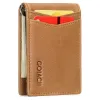Clips Genuine Leather Money Clip for Men Slim with Metal Clips Money Holder Mens Wallet Clip