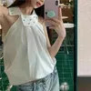 Serbatoi femminili Tank Top Women White 2024 Summer Casual Giving Solido di colore STUNA STREE SEXY