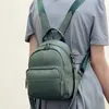 Mochila feminina de couro de camada Cabeça versátil e elegante Multi compartimento multifuncional multifuncional